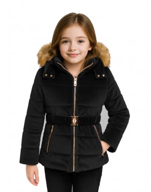 Girls Jacket Quilted Urban Black